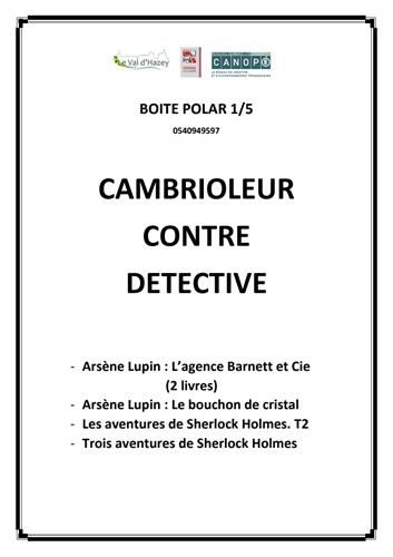Boite polar 01 : Cambrioleur contre détective