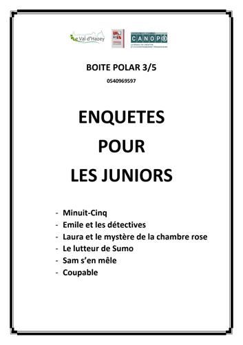 Boite polar 03 : Enquêtes pour les juniors