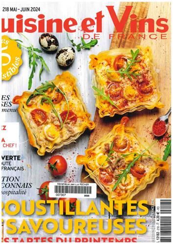 Cuisine et vins de france N° 218 Mai-Juin 2024