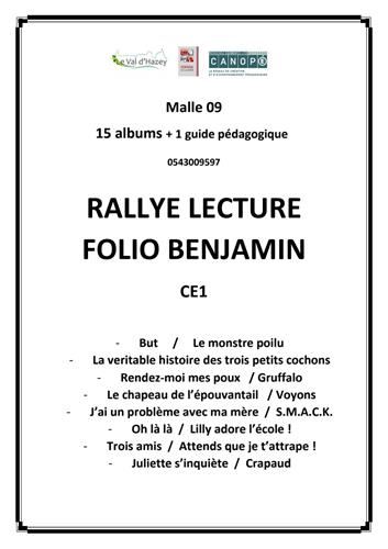 Malle Rallye lecture 09 : Folio benjamin CE1