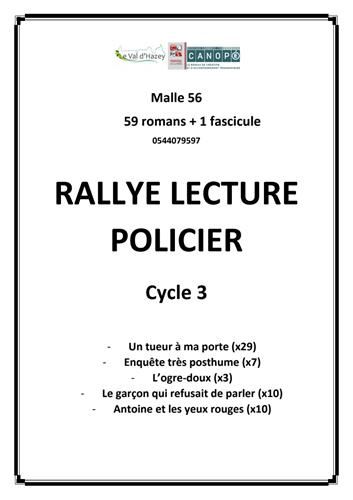 Malle rallye lecture 56 : Policier cycle 3