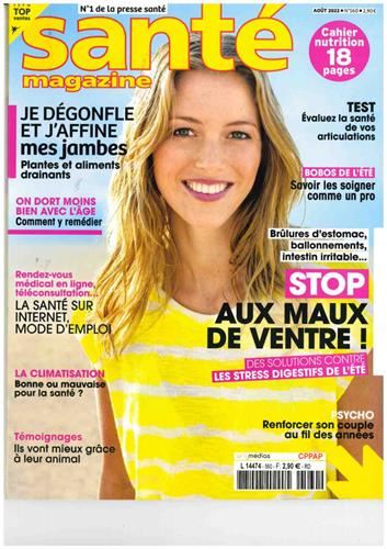 Santé magazine N° 560 Aout 2022